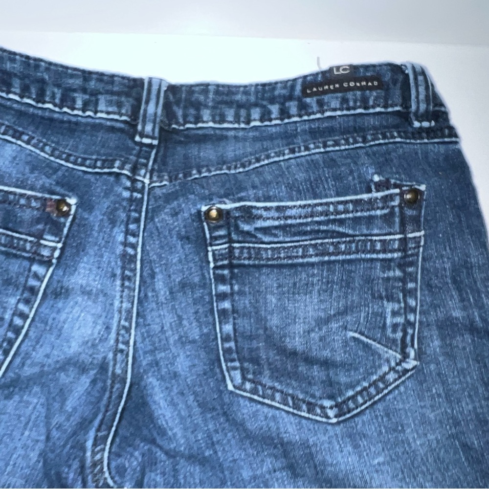 Women's Blue Denim Shorts - Picture 4 of 6